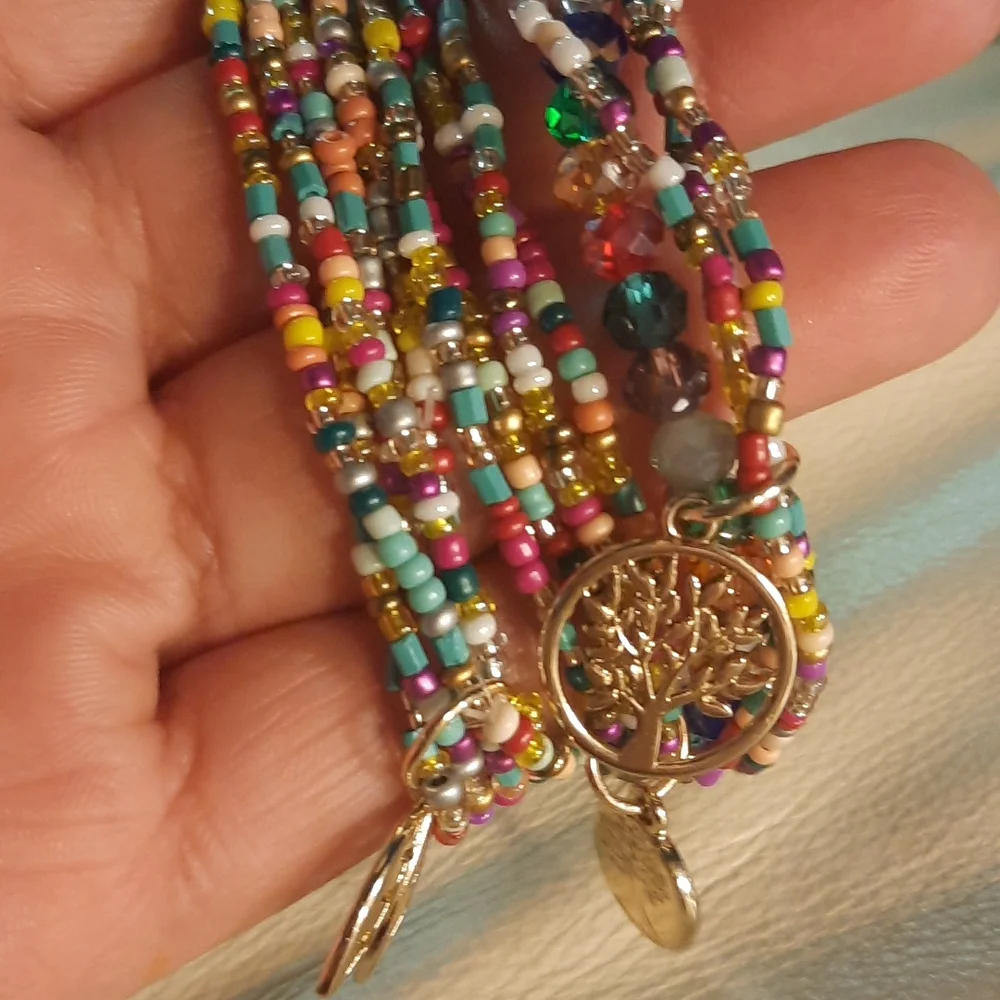 Gypsy Sun Hand Crafted Rainbow child tree lover Bracelet - Picture 9 of 9